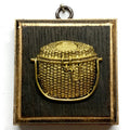 Bourbon Barrel Frame with Nantucket Basket (3" wide)