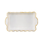 Italian Bakers White Small Rectangular Baker