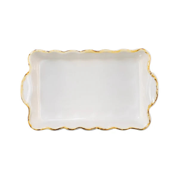 Italian Bakers White Small Rectangular Baker