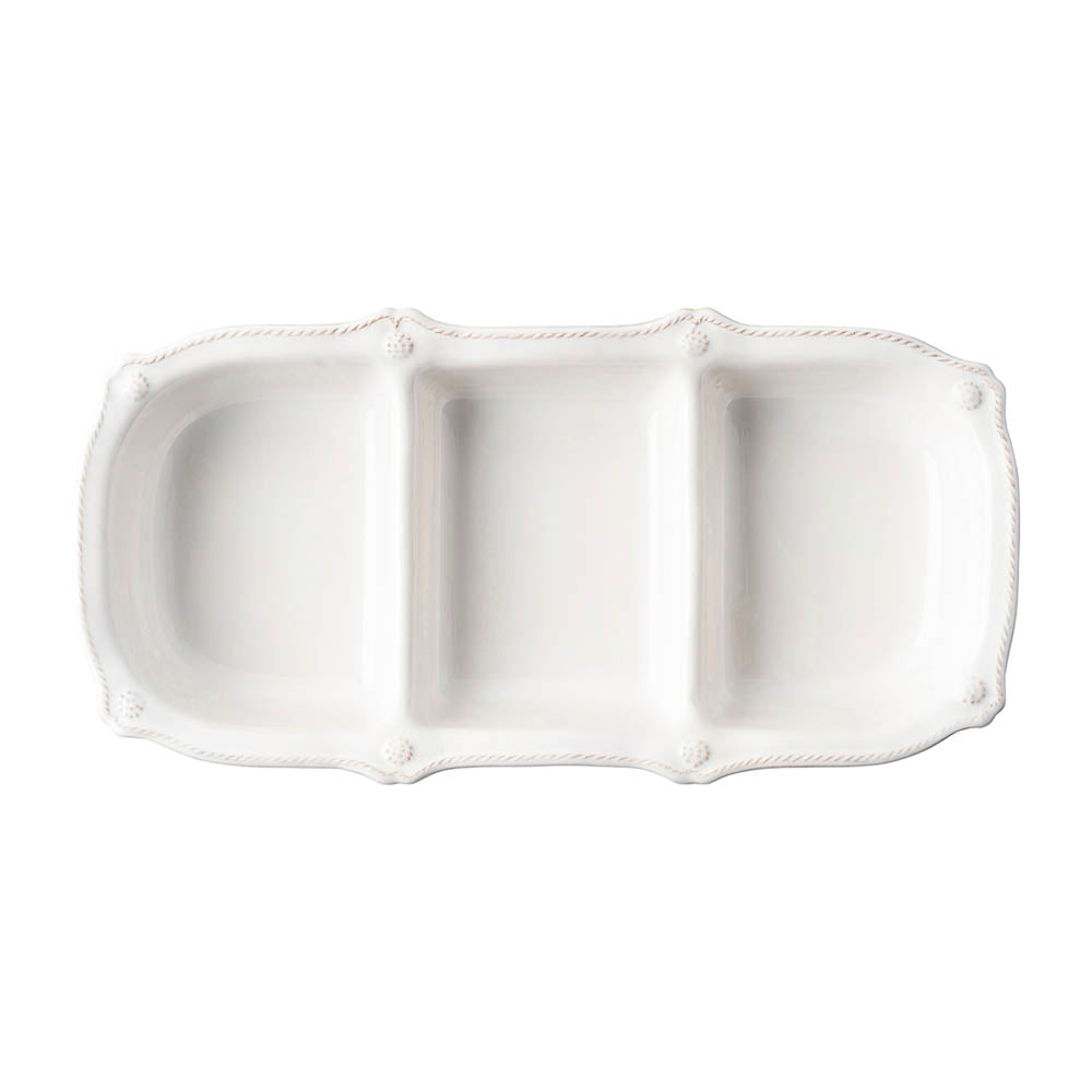 Berry & Thread White Triple Section Server by Juliska Additional Image-1