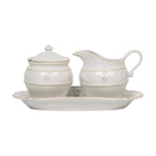 Berry & Thread  Sugar and Creamer Set/3pc - Whitewash