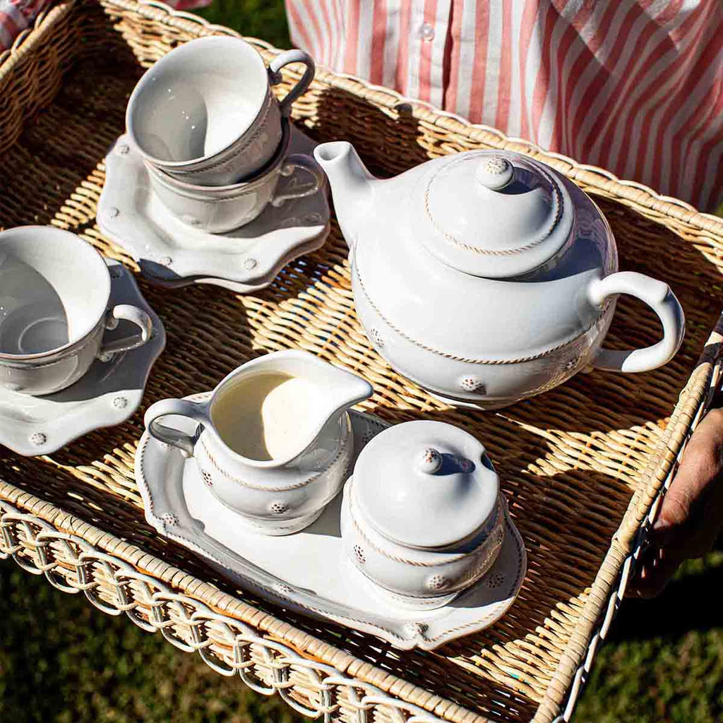 Berry & Thread  Sugar and Creamer Set/3pc - Whitewash