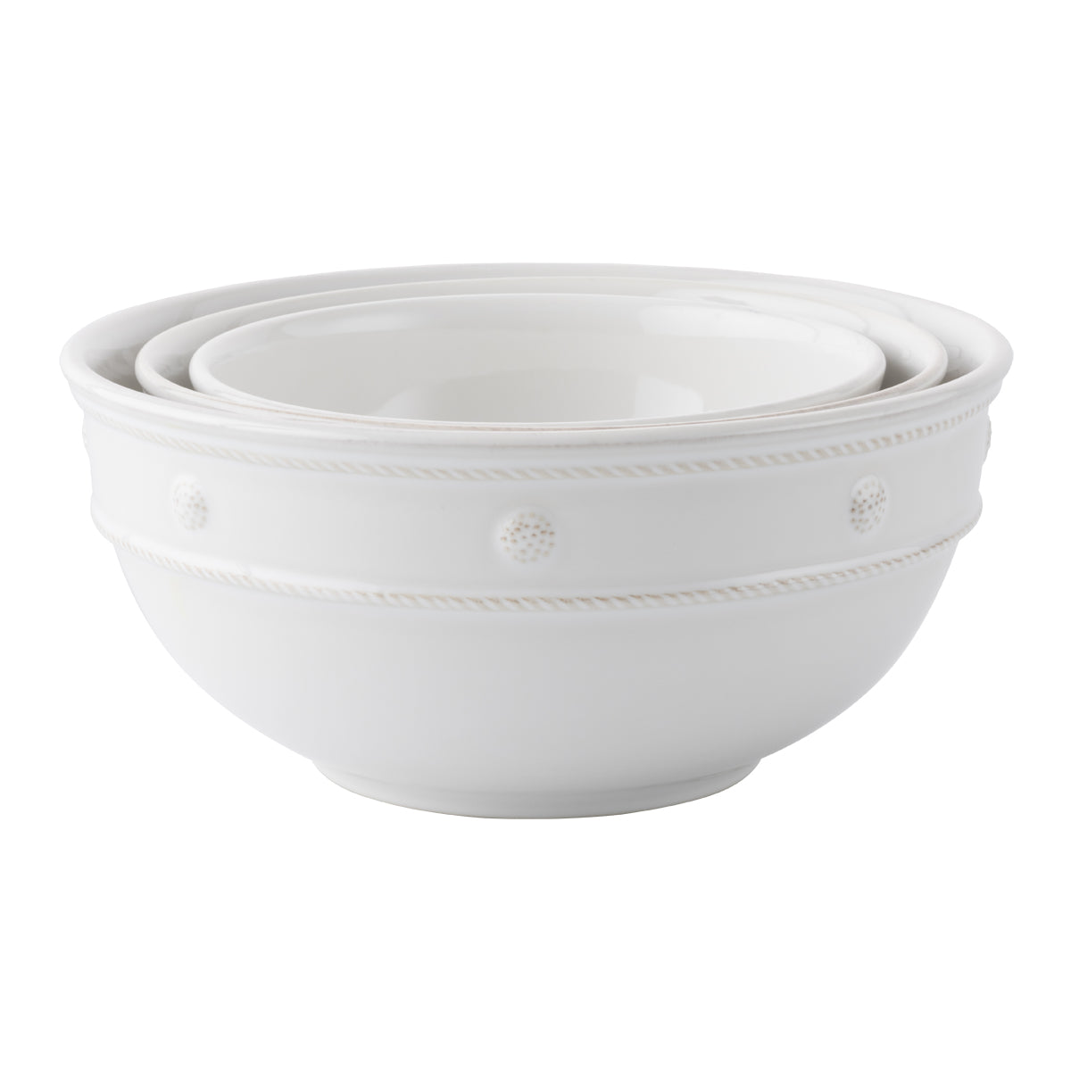 Berry & Thread Nesting Serving Bowl Set / 3pc - Whitewash