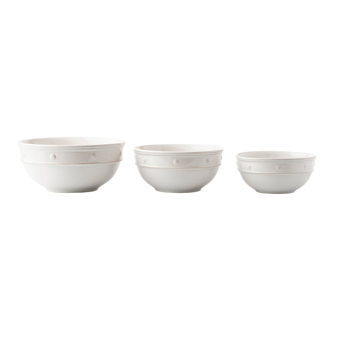 Berry & Thread Nesting Serving Bowl Set / 3pc - Whitewash