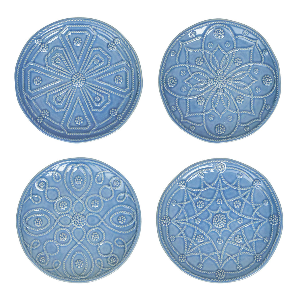 Jardins du Monde Side & Cocktail Plates Set/4 – Chambray
