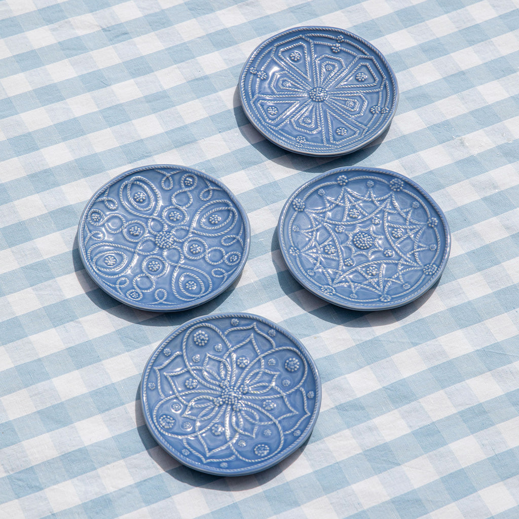 Jardins du Monde Side & Cocktail Plates Set/4 – Chambray