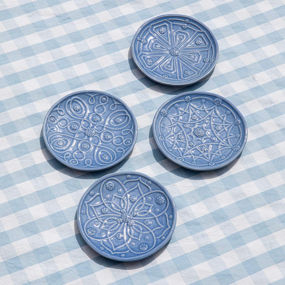 Jardins du Monde Side & Cocktail Plates Set/4 – Chambray