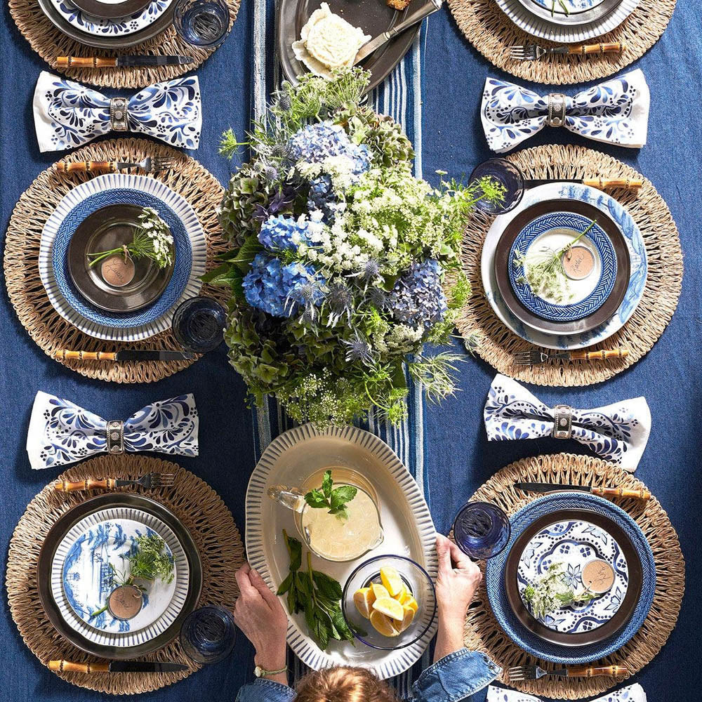 Le Panier White/Delft Dinner Plate by Juliska Additional Image-3