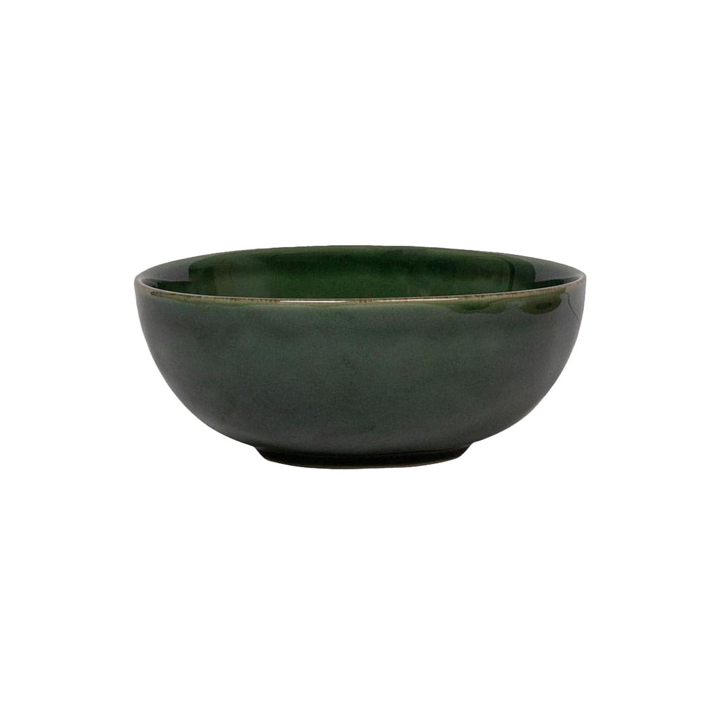 Puro cereal bowl in basil green with a smooth, glossy finish and rounded shape.
