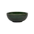 Puro cereal bowl in basil green with a smooth, glossy finish and rounded shape.