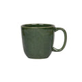 Puro mug in basil green with a smooth finish and a comfortable handle, shown from a side angle.
