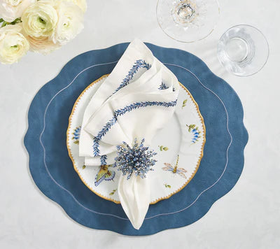 Jardin Napkin in White & Blue