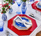 Filament Napkin in White & Navy