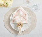 Jardin Napkin in White & Blush