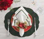 Tailored Oval Placemat , Set of 4, Holiday Colors