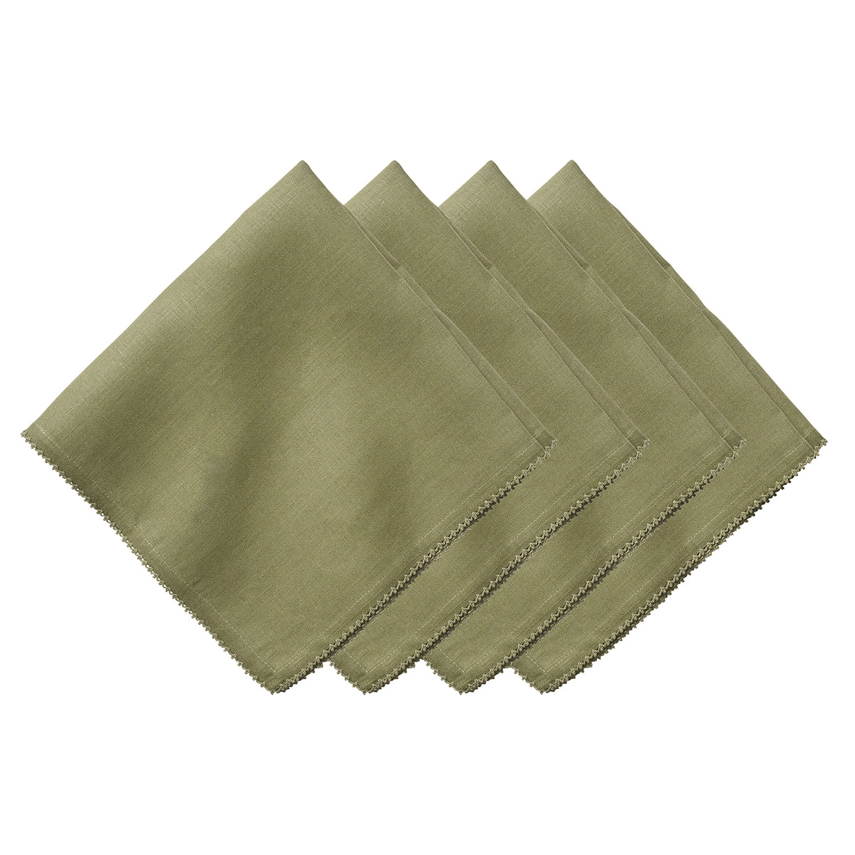 Berry Scallop Napkin Set of 4 - Sage
