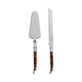 2-Piece Cake and Pie Server Set with Tortoise Shell Handles