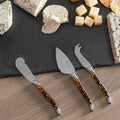 French Home 3-Piece Laguiole Tortoise Shell Cheese Knife Set