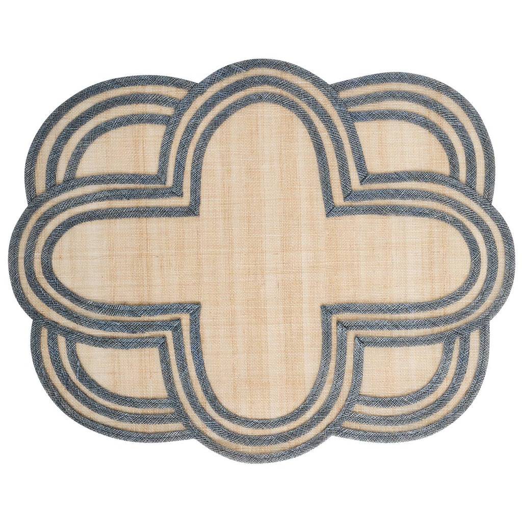 Scallop Stripe Placemat – Chambray S/4