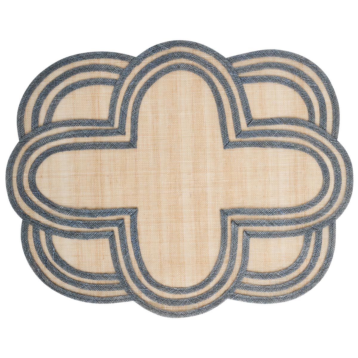 Scallop Stripe Placemat – Chambray S/4