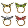Meadow Walk Butterfly Napkin Rings Set/4