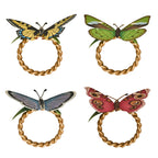 Meadow Walk Butterfly Napkin Rings Set/4