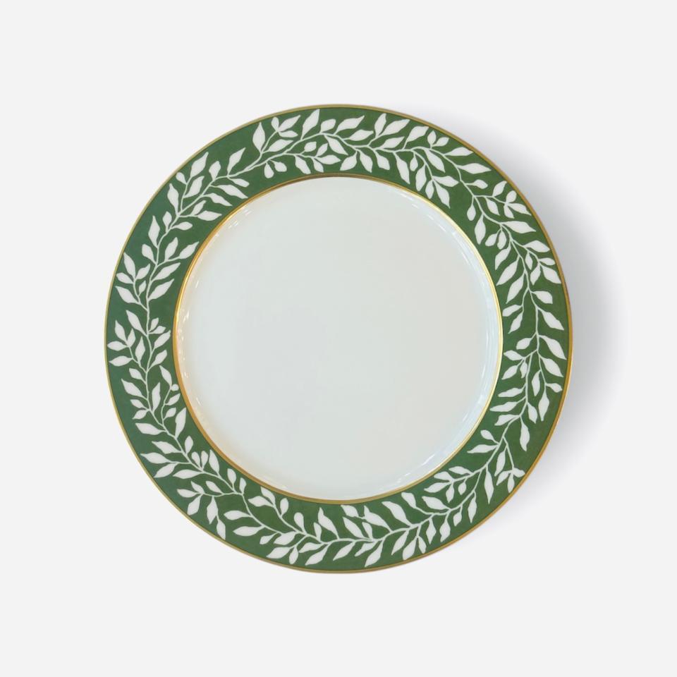 Recamier - La Bocca green Leaf (green) Dinner plate