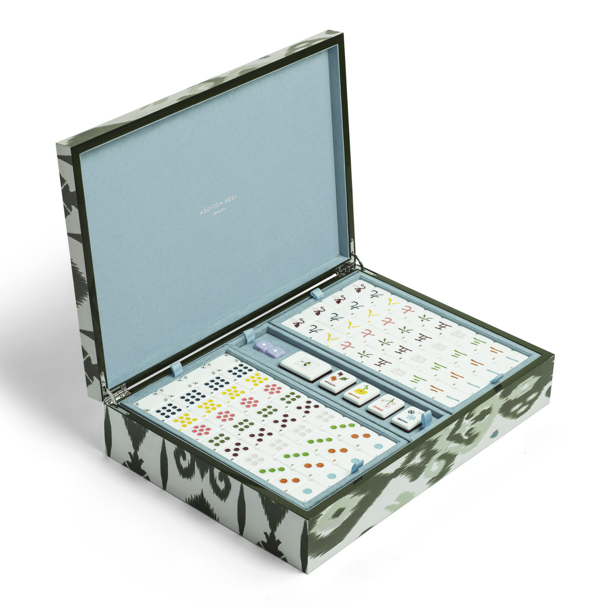 Mahjong Set Ikat Green