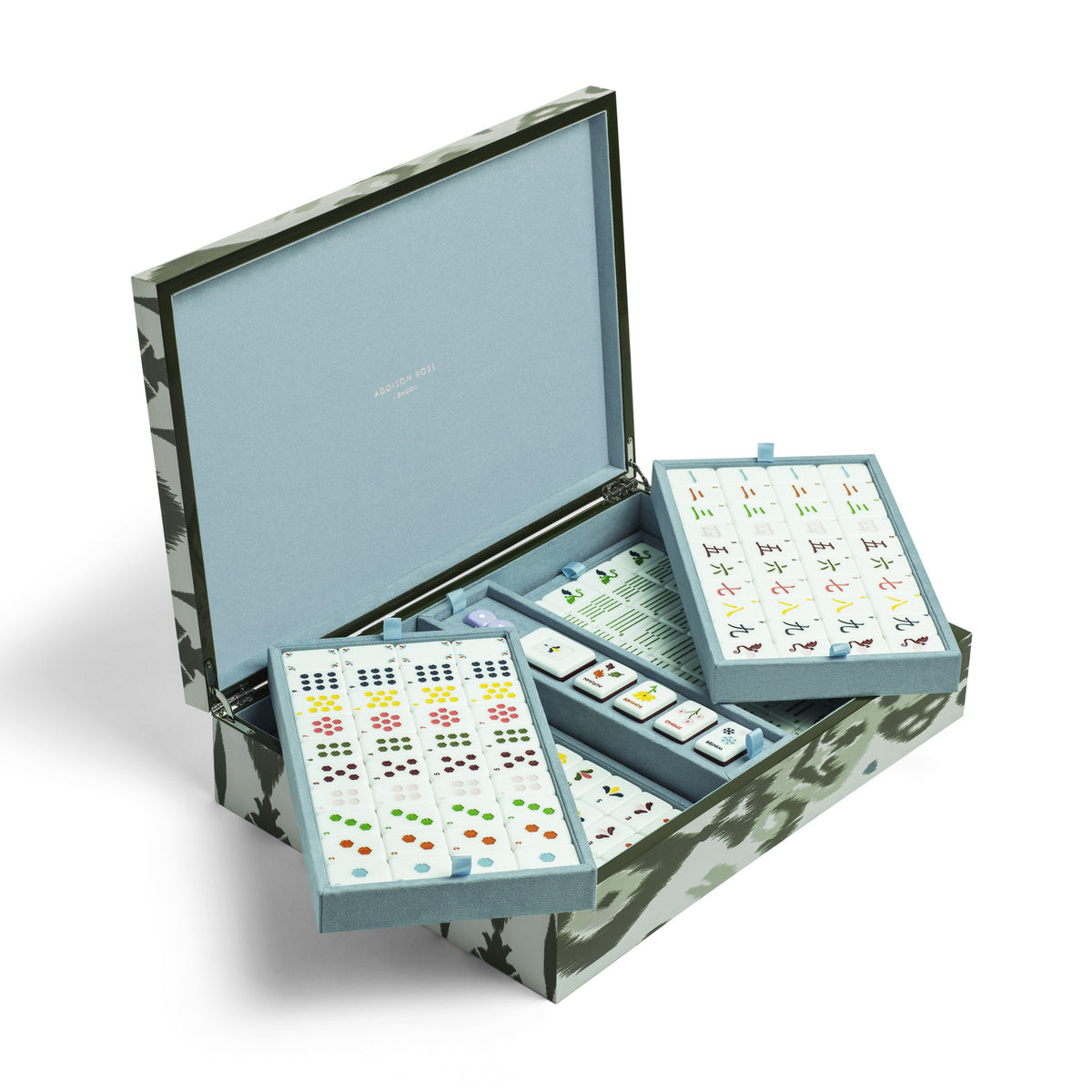 Mahjong Set Ikat Green
