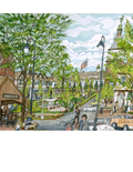Wentworth Puzzle | Lake Forest Market Square Summer by Mark McMahon (500 Pieces)