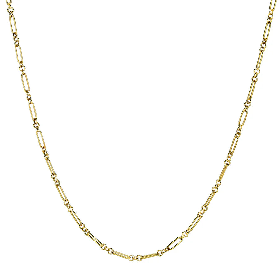 Talitha Charm with 16" Gold Mixed Link Chain