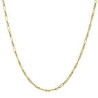 Heart Clover Charm with 16" Mixed Link Chain