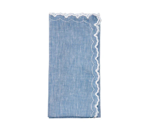 Arches Napkin in Blue/White