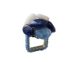 Sea Stone Napkin Ring in Navy