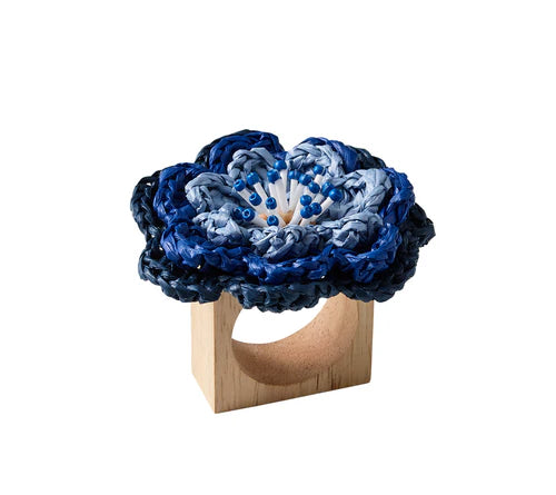 Pareo Napkin Ring in Periwinkle/Blue