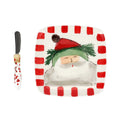 Old St. Nick Square Plate w/Spreader