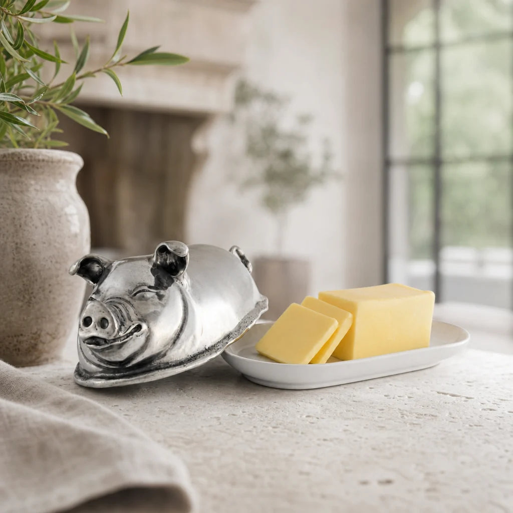 Happy Pig Butter Dish