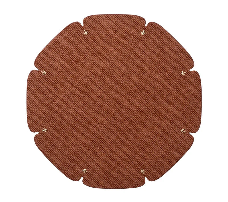 Divot Placemat Brown, Set of 4