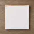White with Natural Pico Edge Linen Napkins, Set of 4 by Julian Meija