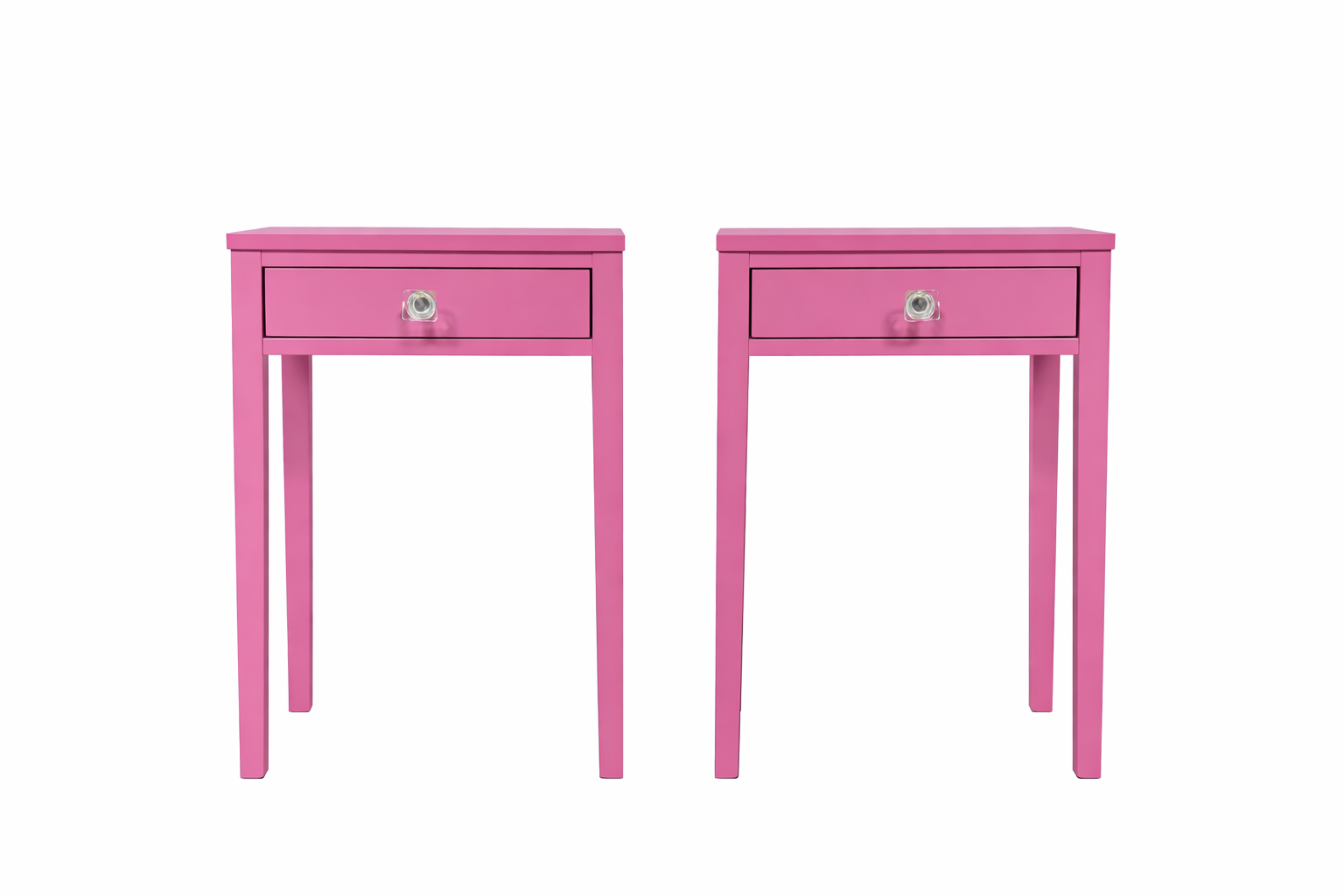 SOLD -- Lacquered End Tables, Pair
