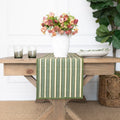 Dotted Stripe Green Table Runner