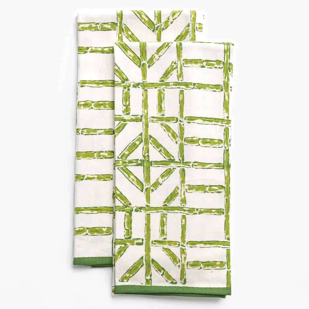 Green Bamboo Tea Towels
