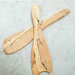 Large Spalted Maple Wooden Salad Servers (Pair)