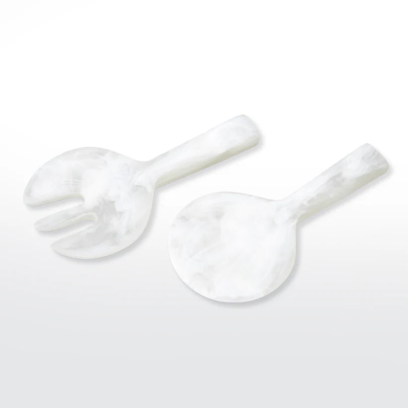 Short Handle Servers 2pc - White Swirl