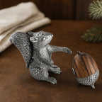 Squirrel with Wood Acorn Salt & Pepper Set