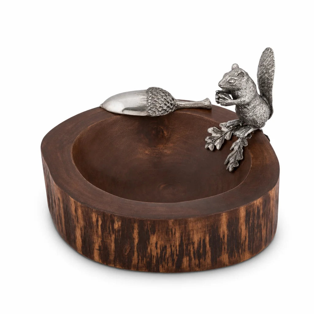 Standing Squirrel Nut Bowl & Scoop