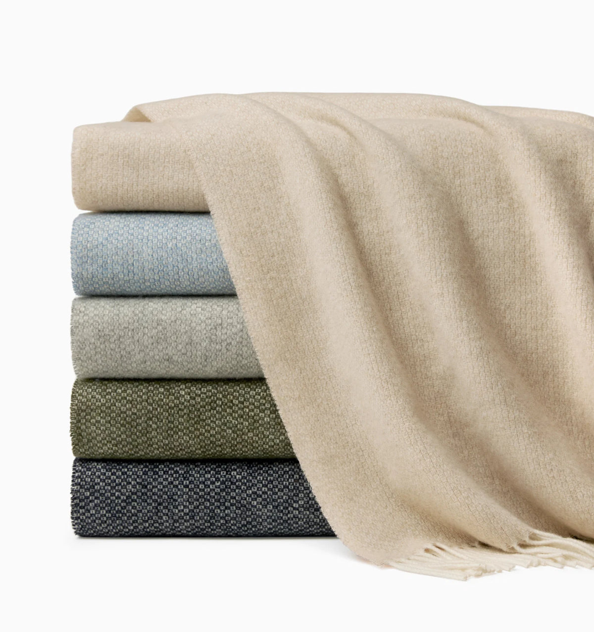 Cervino Throw in Wool/Cashmere Blend