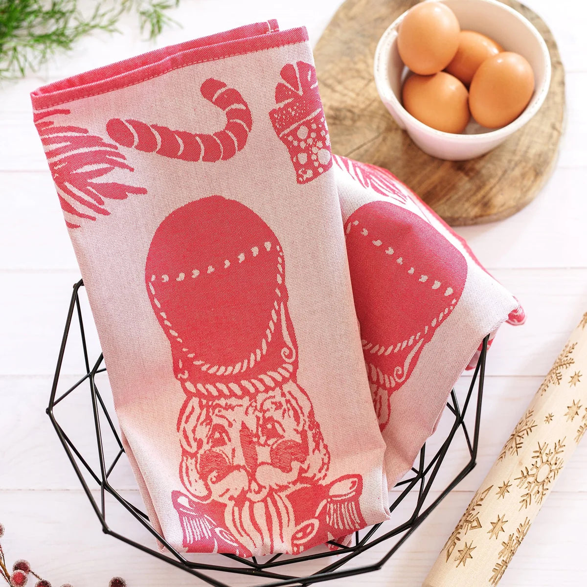 Strofinaccio Red Nutcracker Dish Towels - Set of 2