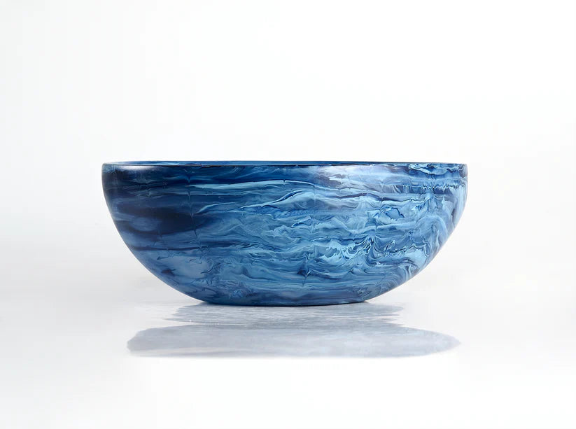 Wave Bowl Medium - White Swirl