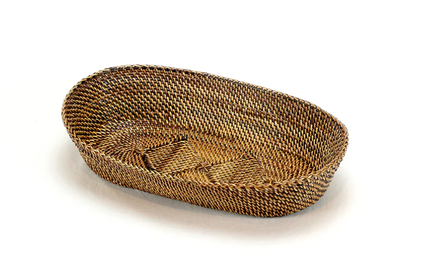 Oval Bread Bskt Braided Edge in Small